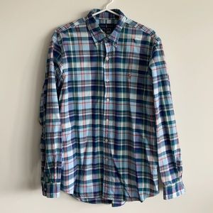 Blue plaid Ralph Lauren dress shirt